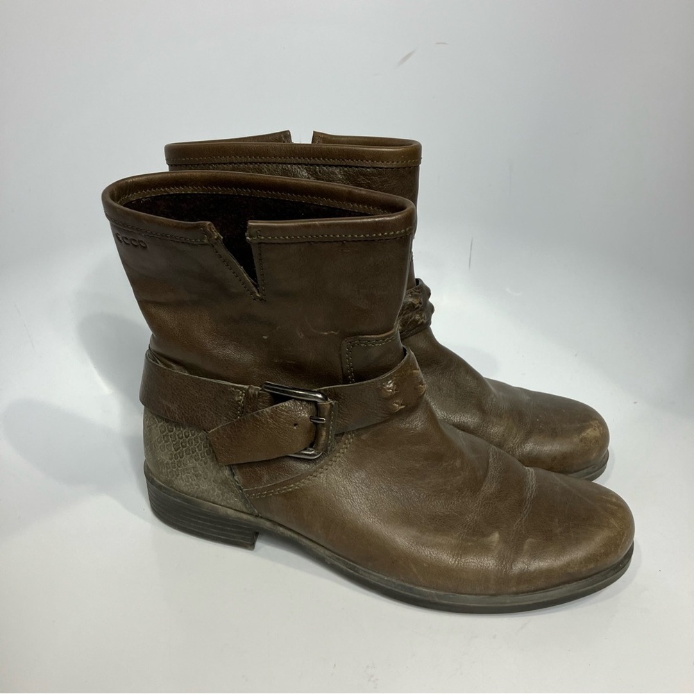 Ecco‎ leather boots moto boots size 39